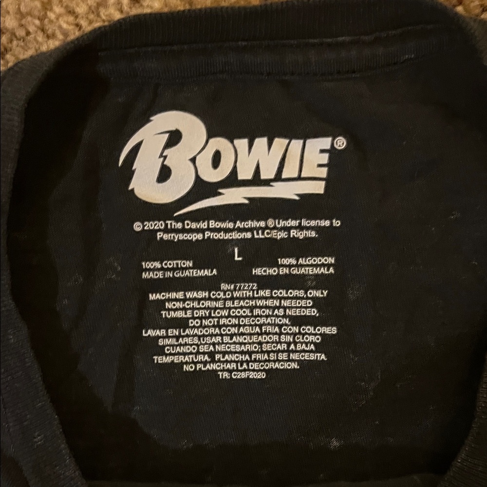 Black Graphic Tee - David Bowie Design - Picture 2 of 2